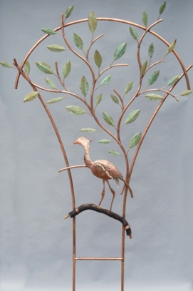 XL - Great Blue Heron with Willow leaves